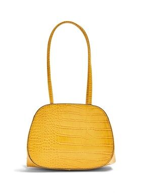 Top Shop Shine Yellow Crocodile Mini Shoulder Bag